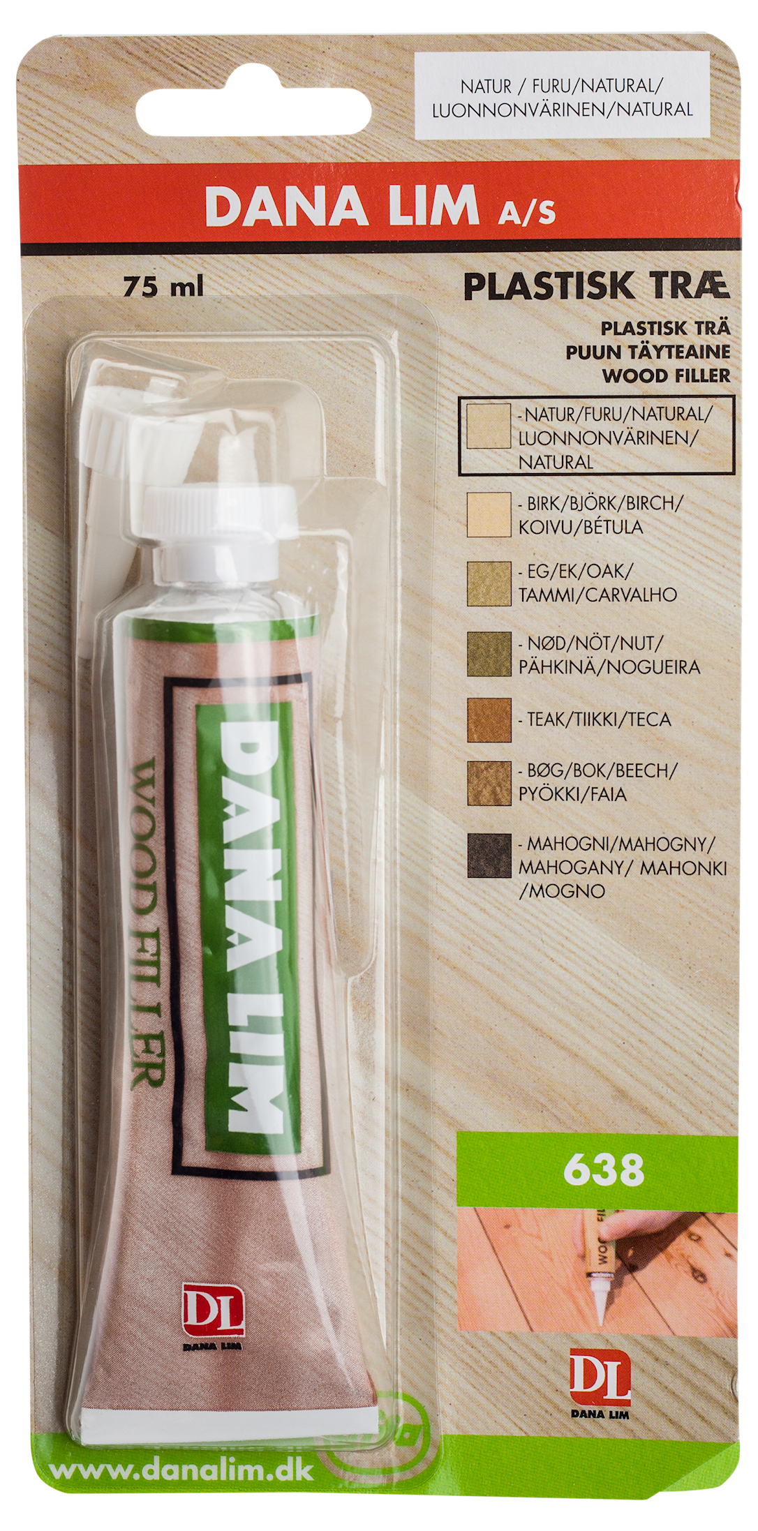 Dana Lim Träfiller: Natur/Furu, 75 ml