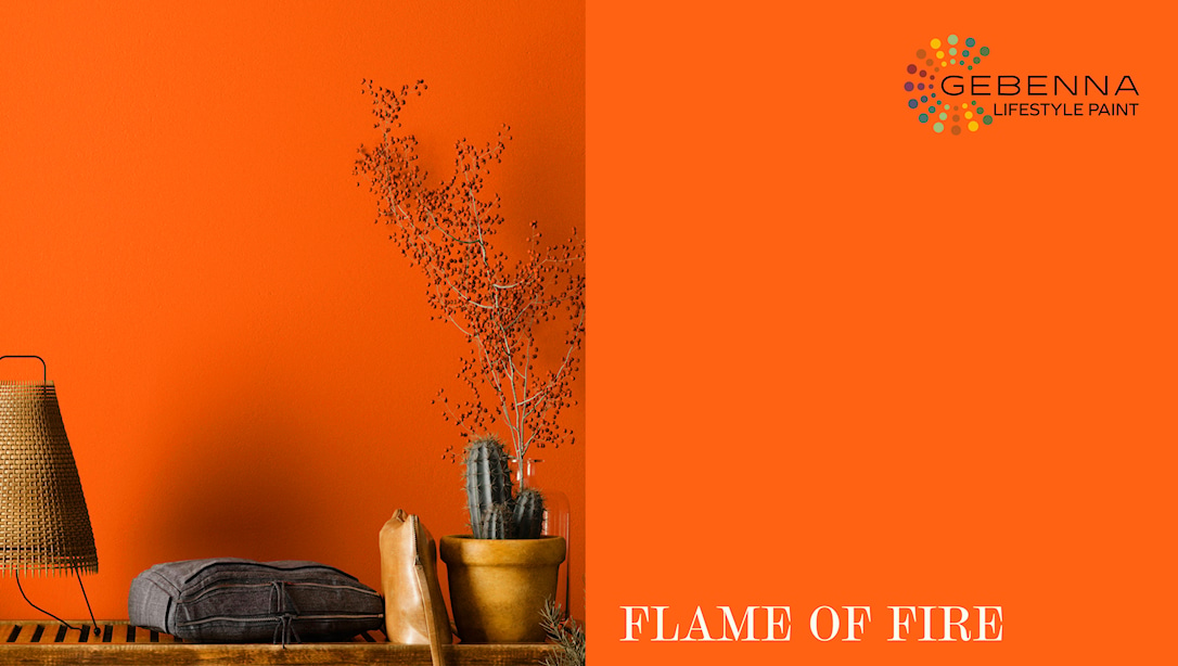 Gebenna Vægmaling: Flame of Fire Farveprøve