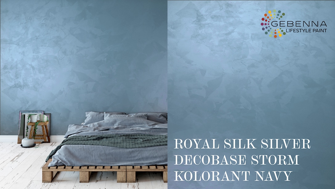 Royal Silk Silverbase + Decobase Navy Blue + Kolorant Navy Blue (20 ml)