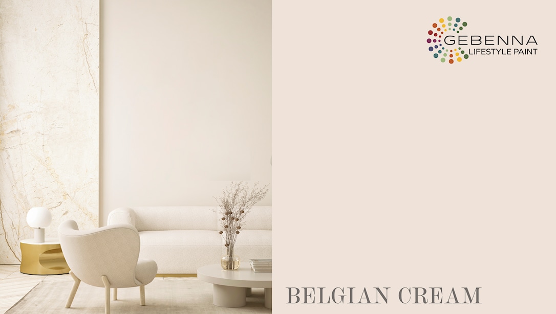 Gebenna Vægmaling: Belgian Cream Farveprøve