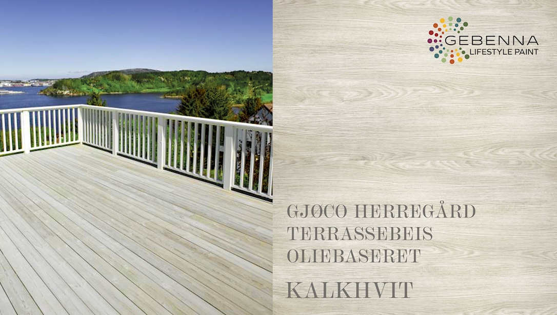 Gjøco Oliebaseret Terrassebeis: Kalkhvid 9 liter