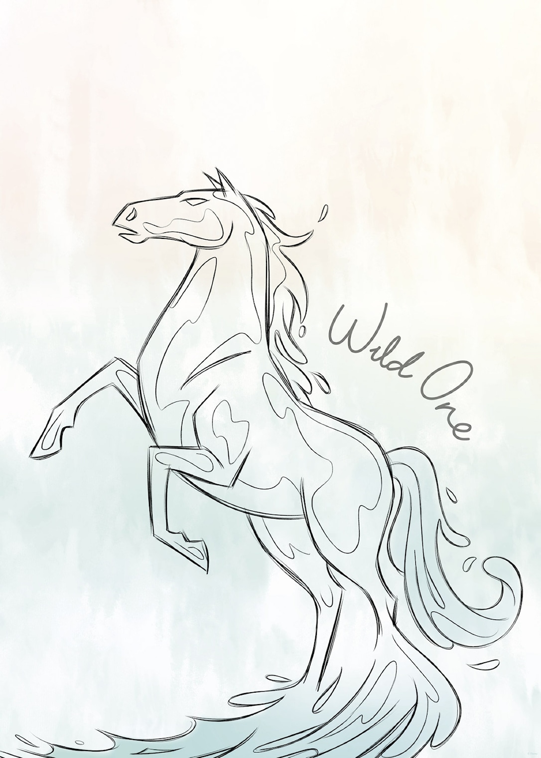 Plakat: Disney Frost Blue Lights 30x40