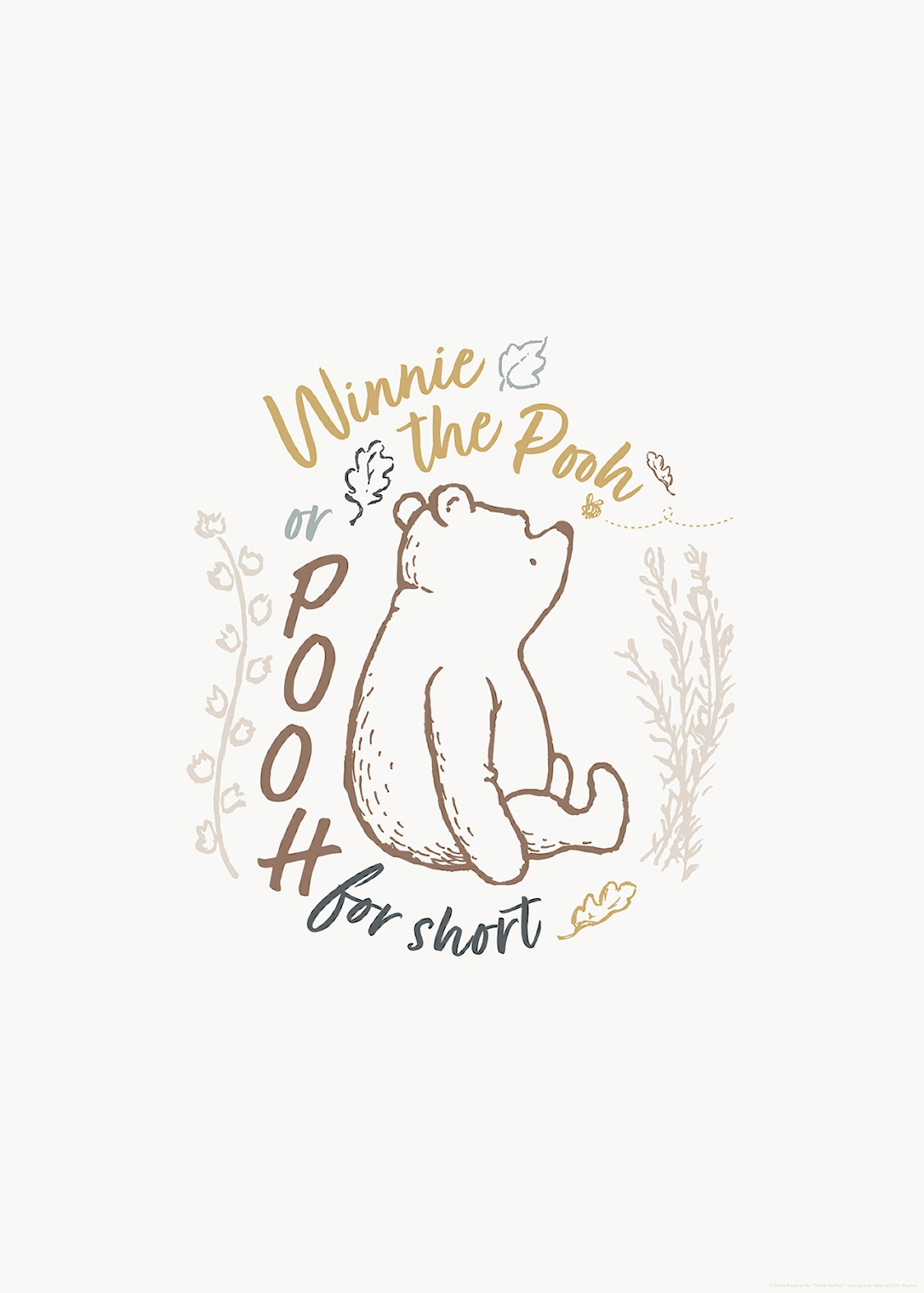 Wall Art Disney Winnie the Pooh for Short 40×50 cm