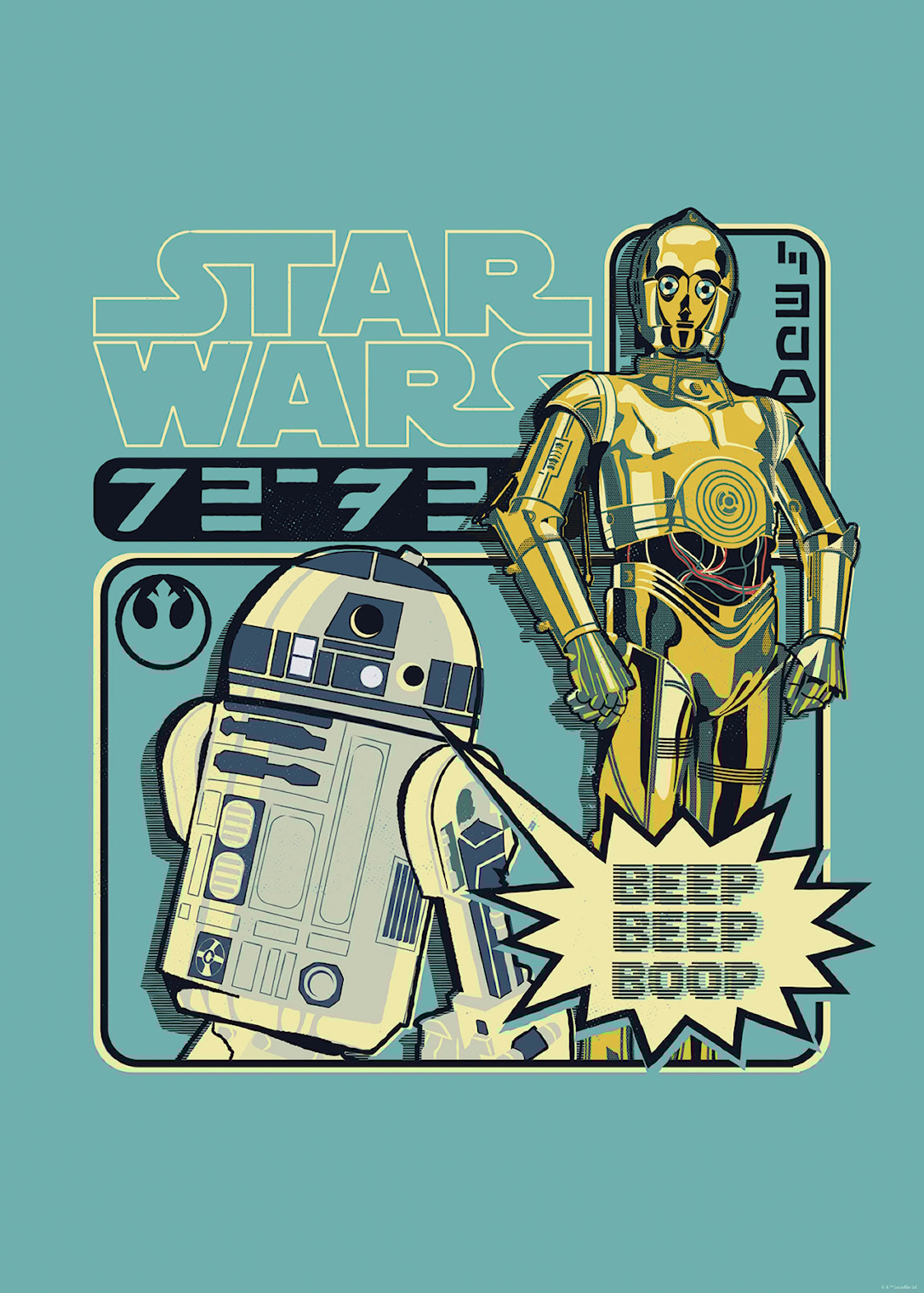 Plakat: Star Wars Beep Boop 50x70 Cm